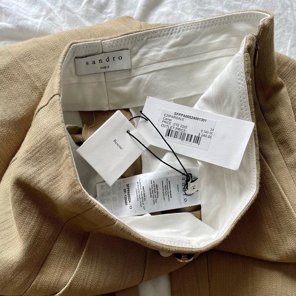 sandro camel trousers (new) - Picture 2 of 4